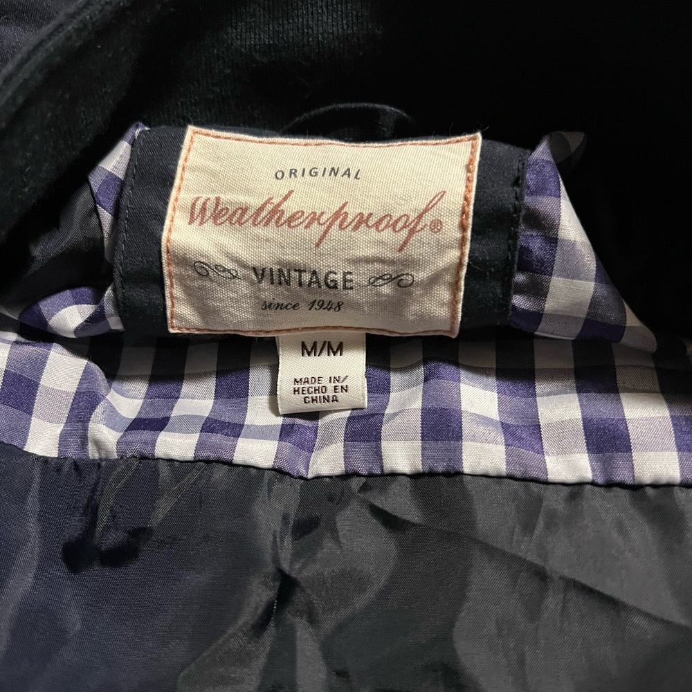 Navy blue vintage jacket weatherproof